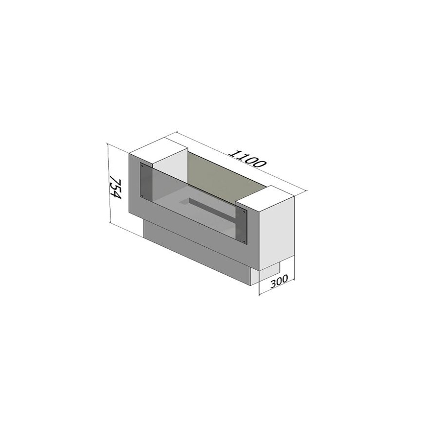 InFire – BIO-Kamin 110x75 cm 3kW bifazial
