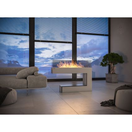 InFire – BIO-Kamin 110x85,5 cm 3kW weiß