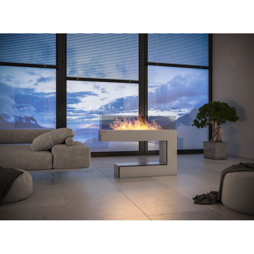 InFire – BIO-Kamin 110x85,5 cm 3kW weiß