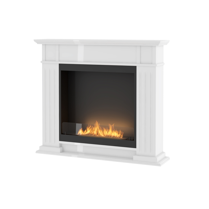 InFire – BIO-Kamin 115x100 cm 3kW weiß