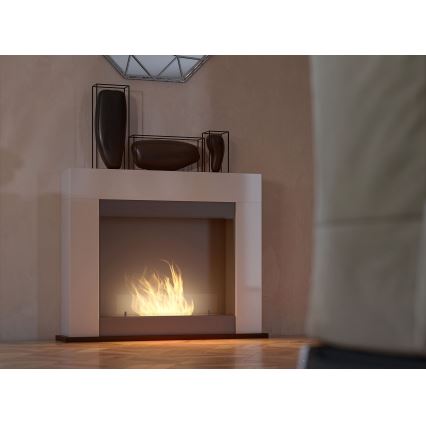 InFire - BIO-Kamin 87,5x110 cm 3kW weiß