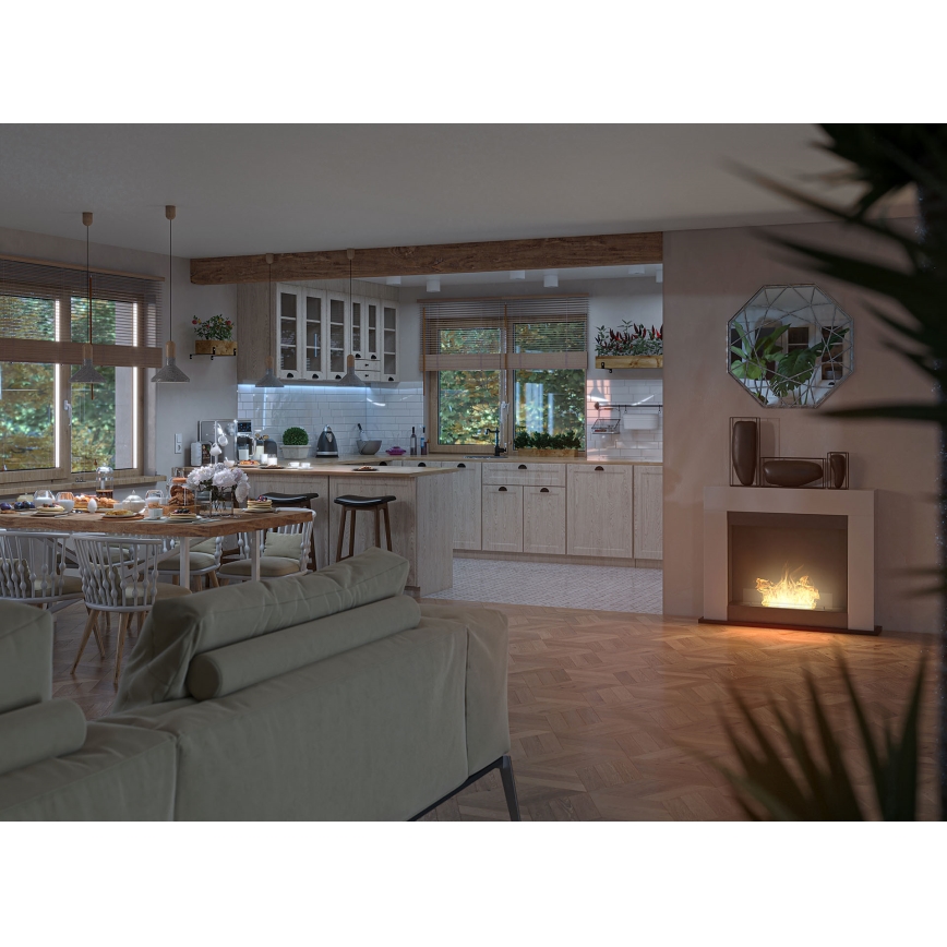 InFire - BIO-Kamin 87,5x110 cm 3kW weiß
