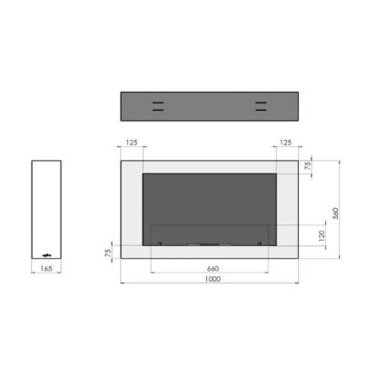 InFire – BIO-Wandkamin 100x56 cm 3kW weiß