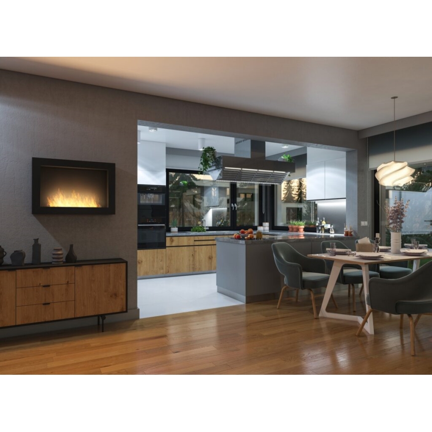 InFire – BIO-Wandkamin 100x56 cm 3kW schwarz