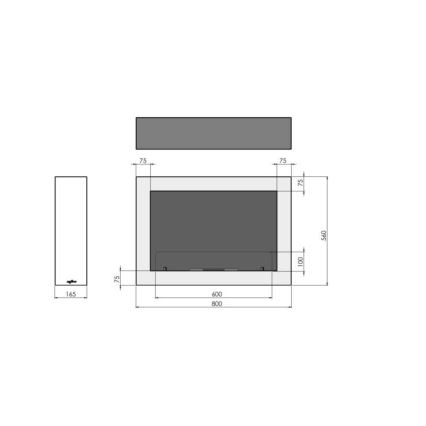 InFire – BIO-Wandkamin BIO 80x56 cm 3kW schwarz