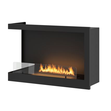 InFire – Eckkamin BIO 84x54 cm 3kW schwarz