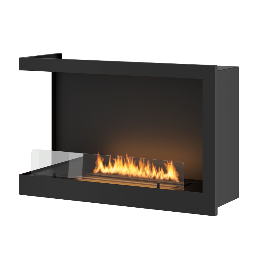 InFire – Eckkamin BIO 84x54 cm 3kW schwarz