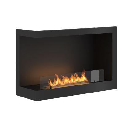 InFire – Eckkamin BIO 84x54 cm 3kW schwarz