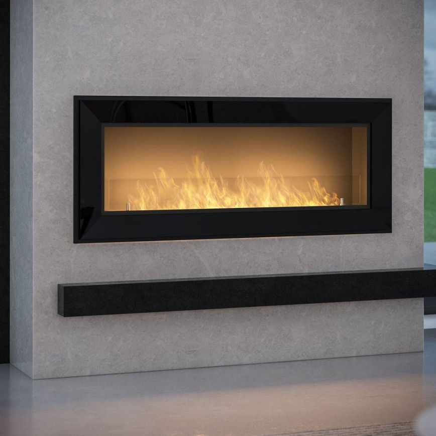 InFire - Eingebauter BIO-Kamin 49x120 cm 3kW schwarz