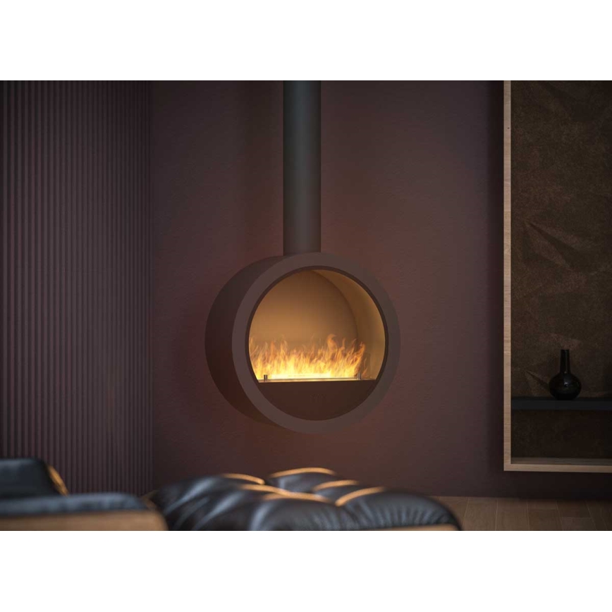 InFire – Hängender BIO-Kamin d 70 cm 3kW schwarz
