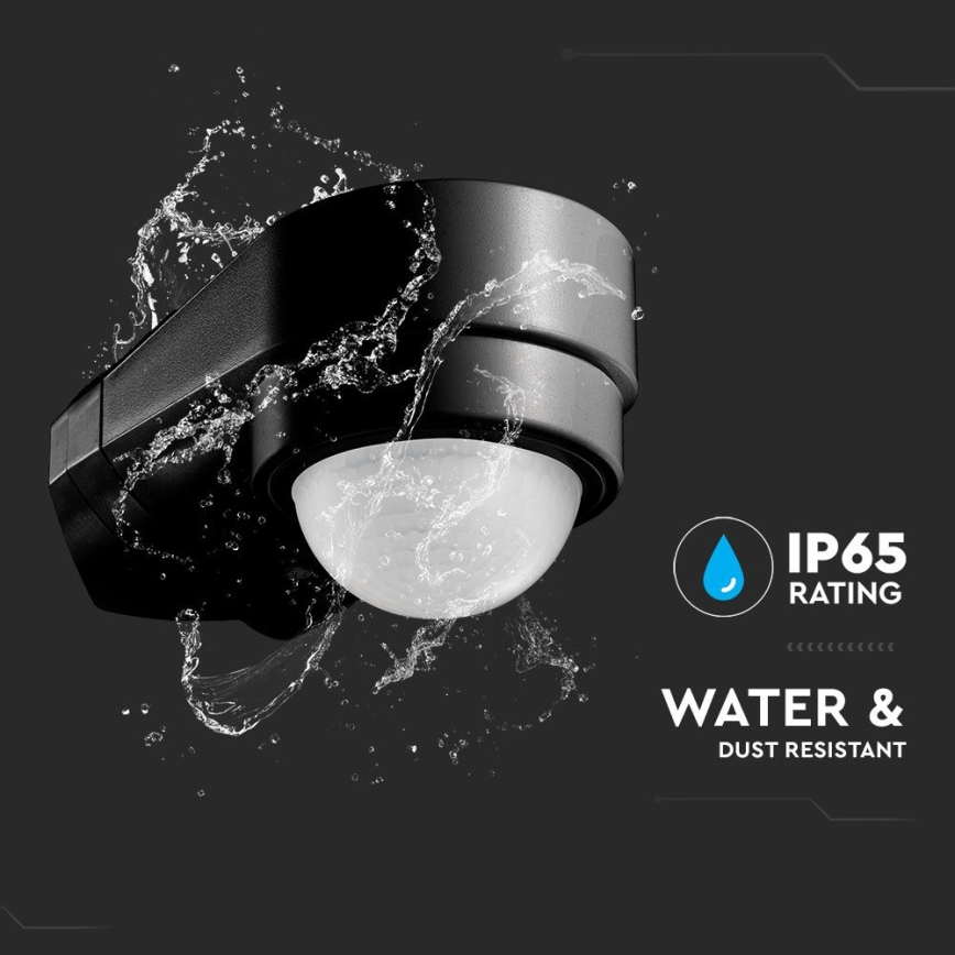 Infrarot-Bewegungsmelder für den Außenbereich 240° 600W/230V IP65 schwarz