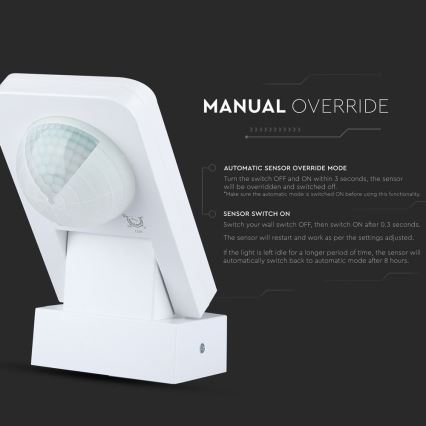 Infrarot-Bewegungsmelder für den Außenbereich 360° 1000W/230V IP65 weiß