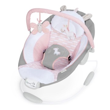 Ingenuity - Baby-Vibrationsliege mit Melodie FLORA THE UNICORN 3xC