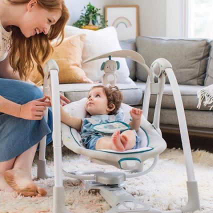 Ingenuity - Baby-Vibrationsschaukel mit Melodie 2in1 NASH 4xLR20