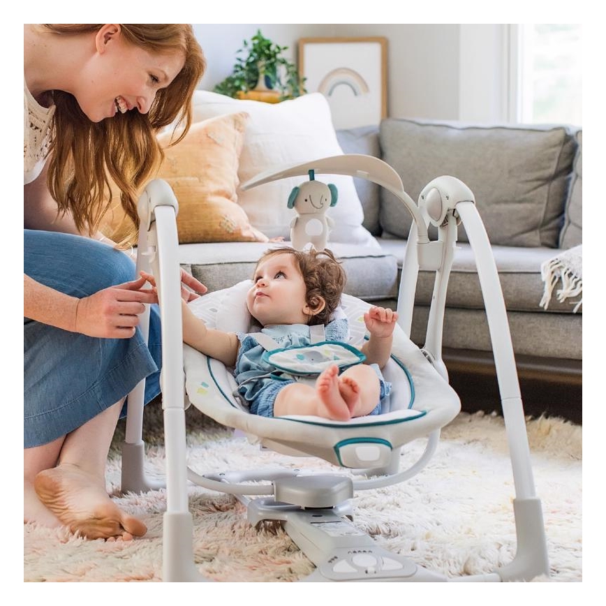 Ingenuity - Baby-Vibrationsschaukel mit Melodie 2in1 NASH 4xLR20