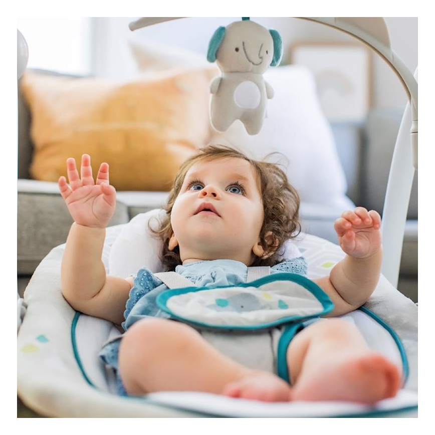 Ingenuity - Baby-Vibrationsschaukel mit Melodie 2in1 NASH 4xLR20