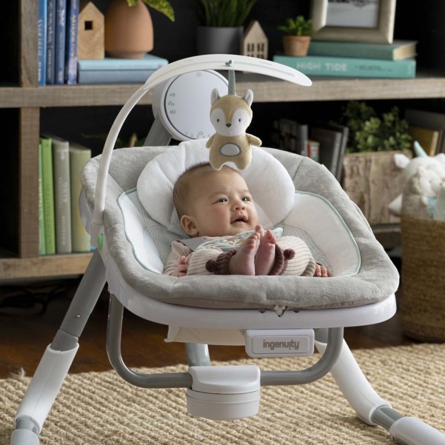 Ingenuity - Baby-Vibrationsschaukel mit Melodie ANYWAY SWAY RAY 4xLR14