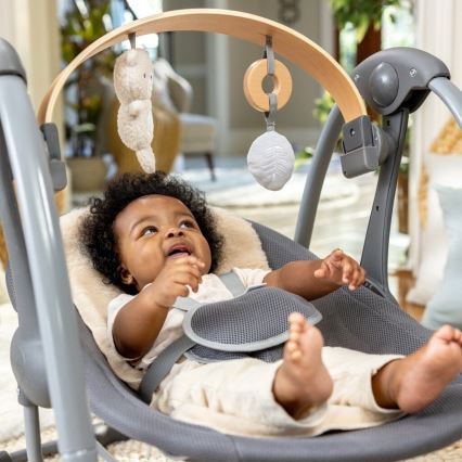 Ingenuity - Baby-Vibrationsschaukel mit Melodie EVERY SEASON grau