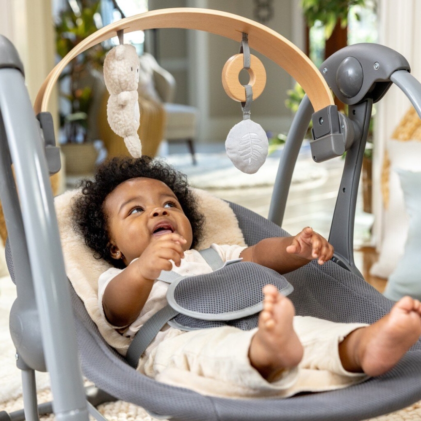 Ingenuity - Baby-Vibrationsschaukel mit Melodie EVERY SEASON grau