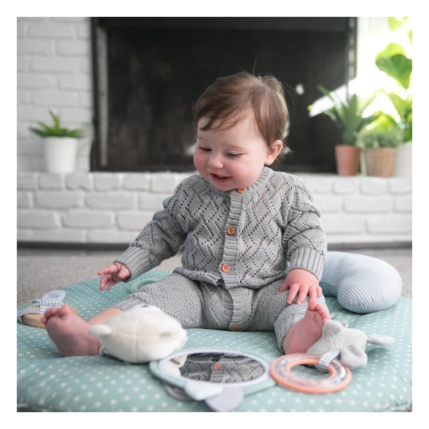 Ingenuity - Babydecke zum Spielen LOAMY mint/grau