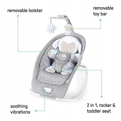 Ingenuity - Babywippe mit Musik CUDDLE LAMB