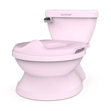 Ingenuity - Kinder-Toilette mit Geräuschfunktion MY SIZE, rosa, 2xAAA