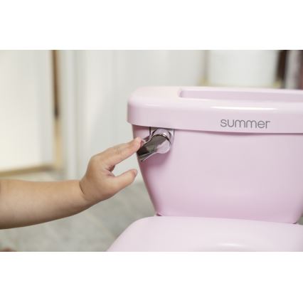 Ingenuity - Kinder-Toilette mit Geräuschfunktion MY SIZE, rosa, 2xAAA