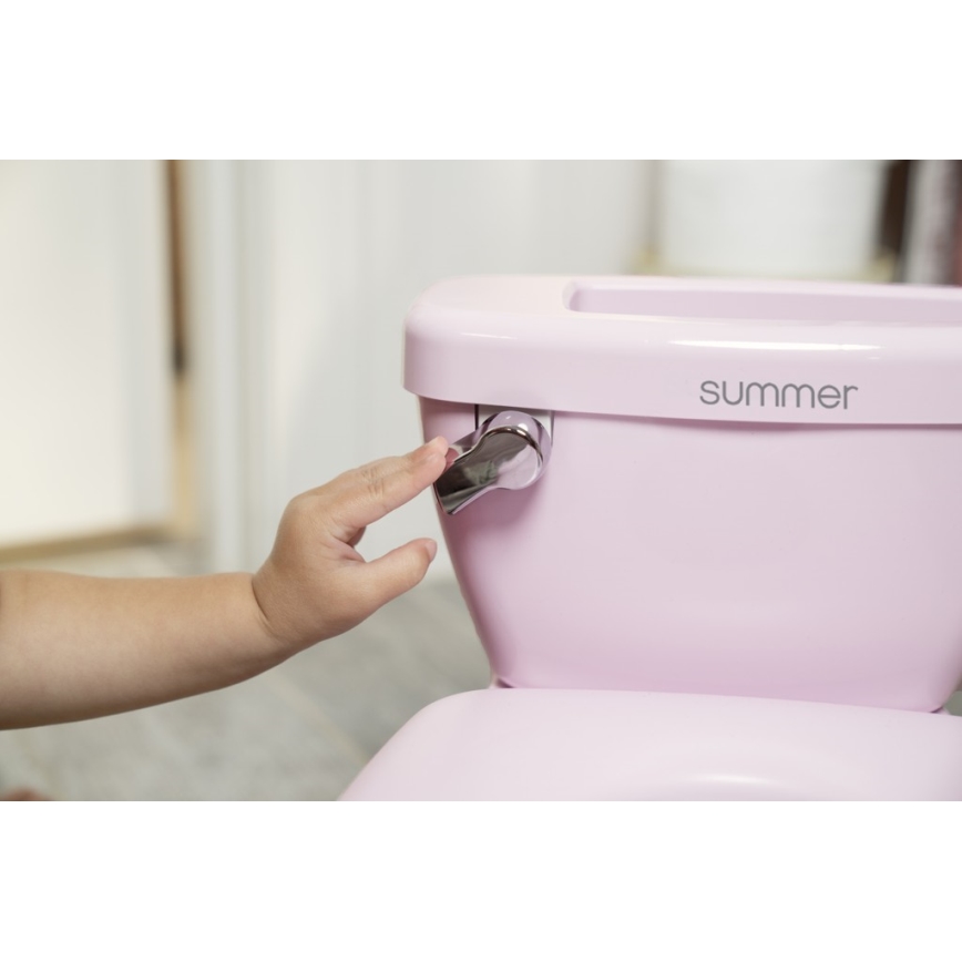 Ingenuity - Kinder-Toilette mit Geräuschfunktion MY SIZE, rosa, 2xAAA