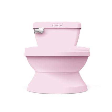 Ingenuity - Kinder-Toilette mit Geräuschfunktion MY SIZE, rosa, 2xAAA