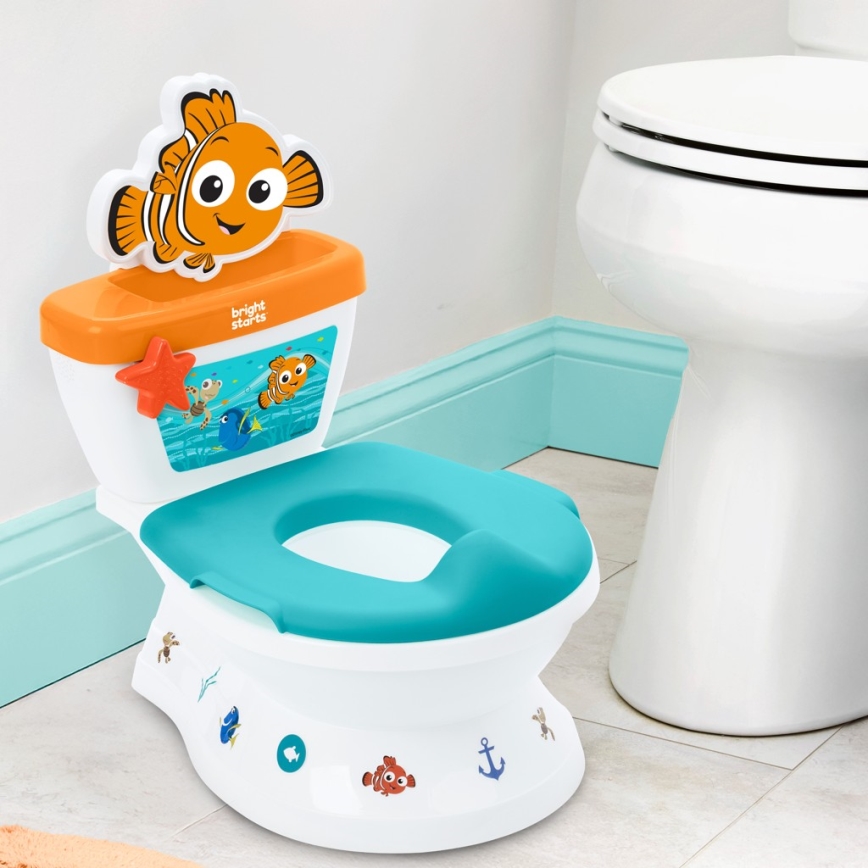 Ingenuity - Kindertoilette mit Soundeffekten MY SIZE Finding Nemo 2xAAA