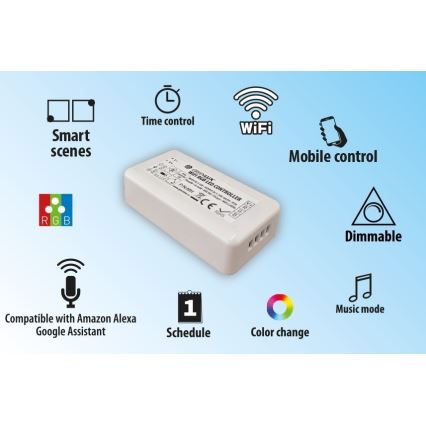 Intelligente Steuerung für LED-RGB-Streifen 5-24V Wi-Fi Tuya