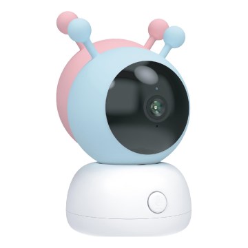 Intelligenter Babymonitor mit Bewegungssensor 2K 5V Wi‑Fi rosa/blau