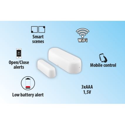 Intelligenter Fenster- und Türsensor 2xAAA Wi-fi Tuya