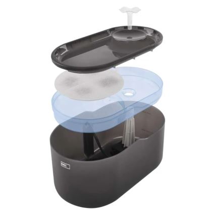 Intelligenter Wasserspender für Haustiere 2,6 l/5V grau mit Wi-Fi