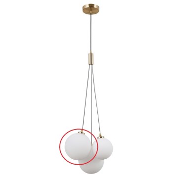 ITALUX - Ersatzglas für Hängeleuchte PERLOS G9 d 13 cm weiß
