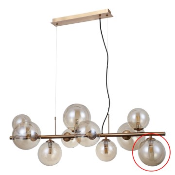 ITALUX - Ersatzglas für Hängeleuchte und Wandleuchte CANELLO G9 d 15 cm braun
