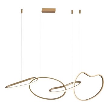 ITALUX - LED-Pendelleuchte an Drahtseil FONTE LED/60W/230V 3000/4000/6000K goldfarben