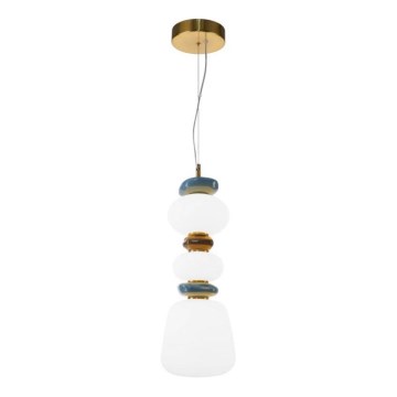 ITALUX - LED-Pendelleuchte an Kabel EVANS LED/15W/230V 3000K gold/blau