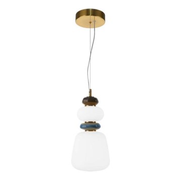 ITALUX - LED-Pendelleuchte an Stahlseil EVANS LED/12W/230V 3000K gold/weiß