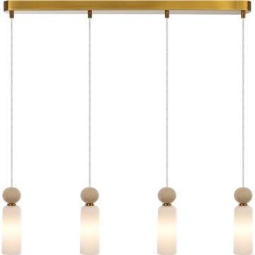 ITALUX - Pendelleuchte an Kabel SANTOS 4xG9/40W/230V goldfarben