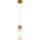 ITALUX - Pendelleuchte SANTOS an Seil 1xG9/40W/230V goldfarben