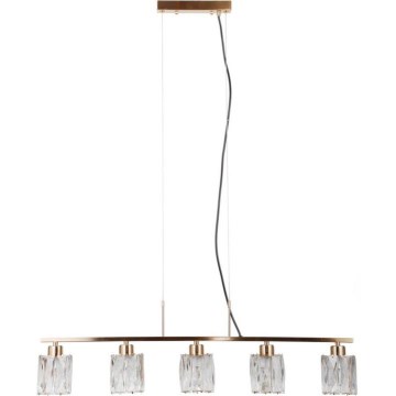 ITALUX - Pendelleuchte SIMONA 5xE14/40W/230V goldfarben