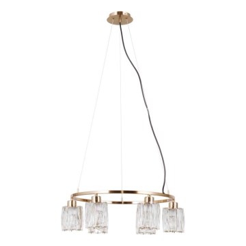 ITALUX - Pendelleuchte SIMONA 6xE14/40W/230V goldfarben