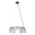 ITALUX - Pendelleuchte SIMONA 6xE14/40W/230V schwarz/gold