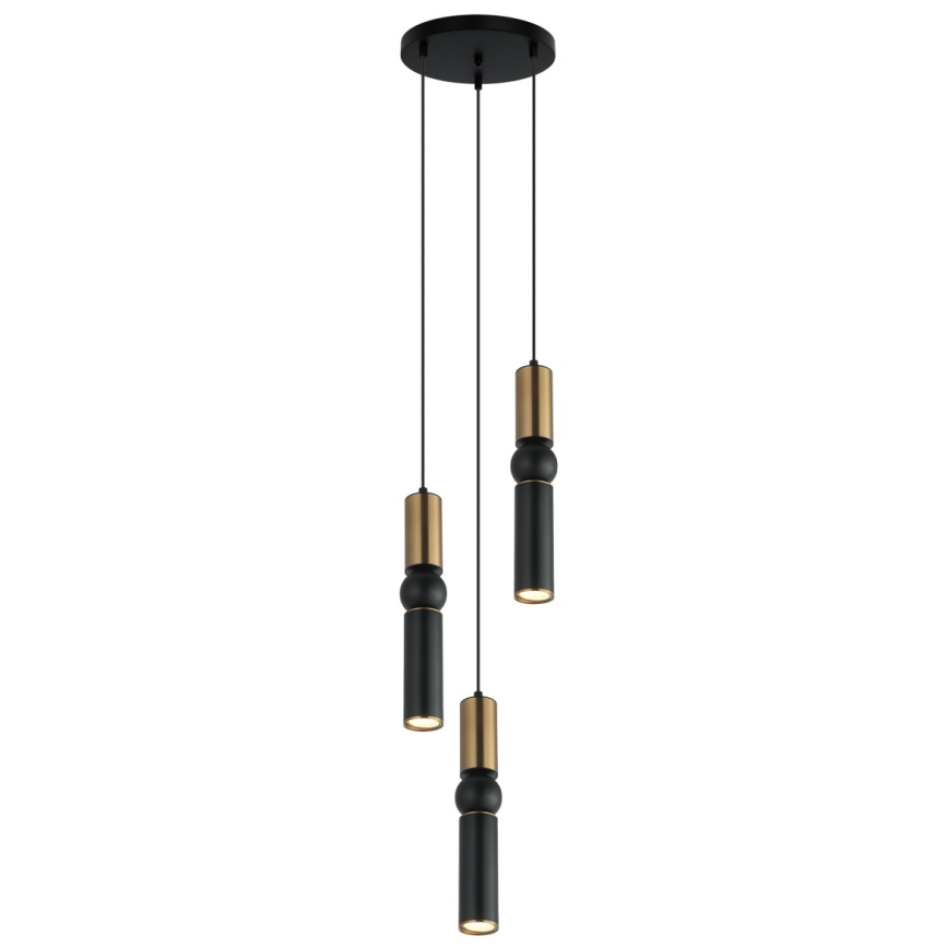 ITALUX - Hängeleuchte an Schnur ISIDORA 3xGU10/25W/230V schwarz/bronzen