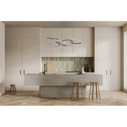 ITALUX - LED-Pendelleuchte an Kabel FONTE LED/60W/230V 3000/4000/6000K schwarz