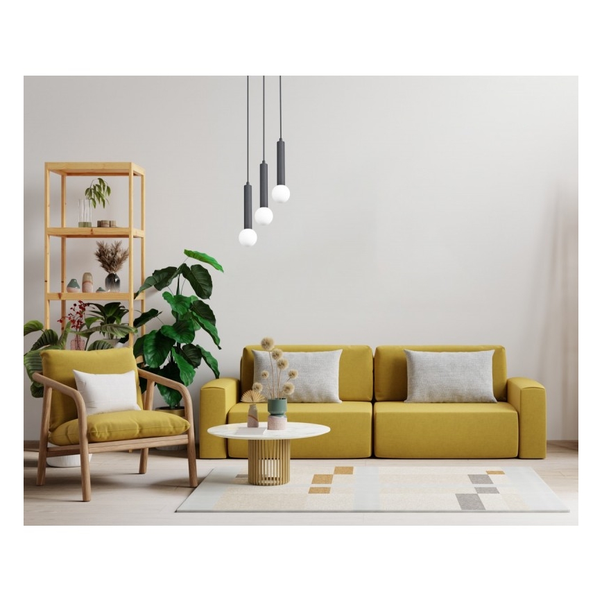ITALUX - Pendelleuchte mit Kabelabhängung FILANO 3xG9/5W/230V schwarz