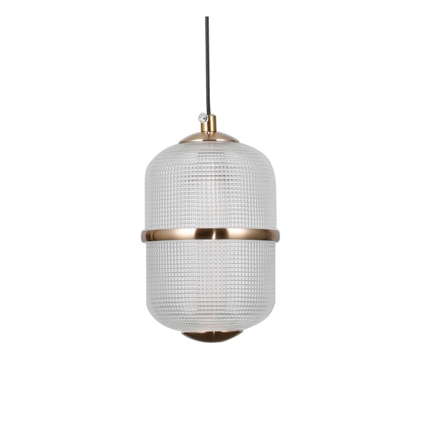 ITALUX - LED-Pendelleuchte ALANI mit Kabelaufhängung LED/6W/230V 3000K schwarz/gold