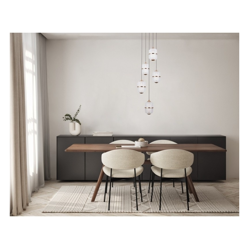 ITALUX - LED-Hängeleuchte an Kabel ALANI 5xLED/5,6W/230V 3000K goldfarben