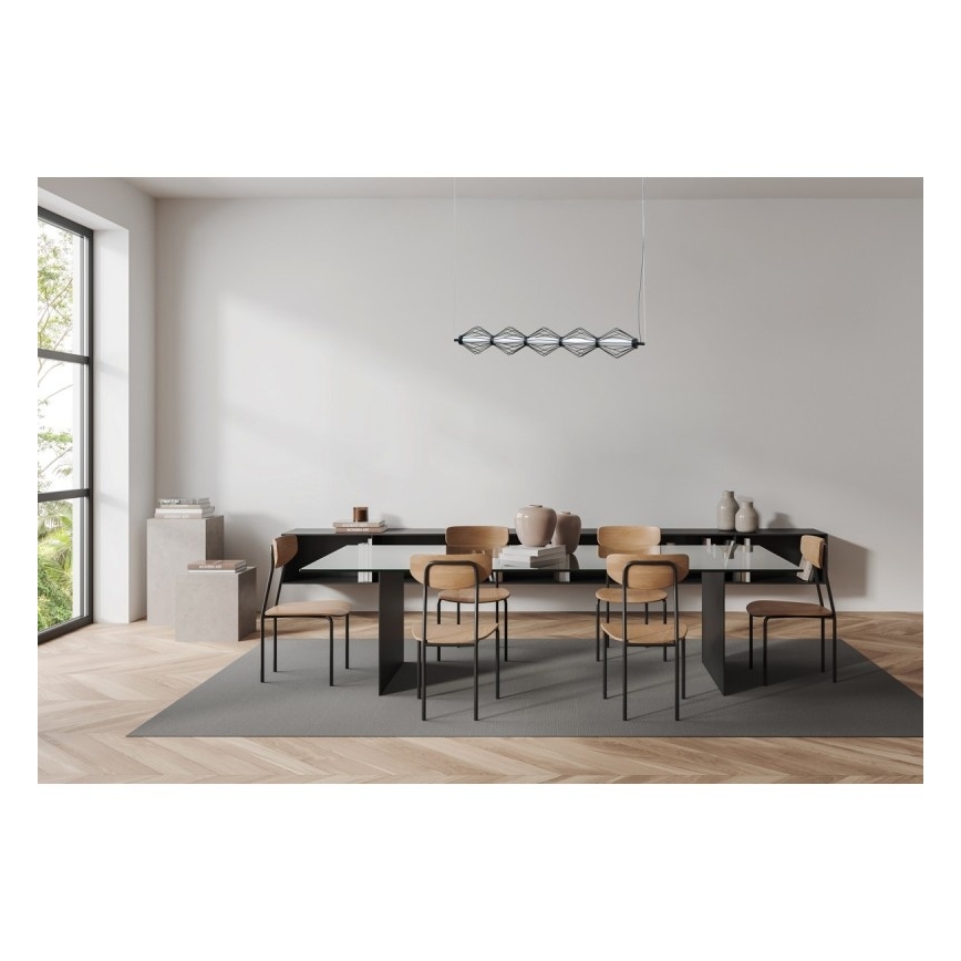 ITALUX - LED-Pendelleuchte SEVILLA mit Kabel LED/25W/230V 3000K schwarz